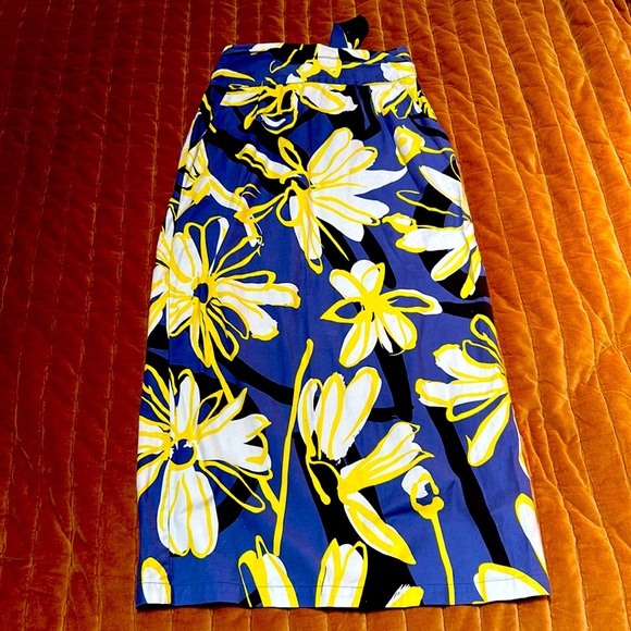 Anthropologie WHIT TWO Matira floral tie back pencil skirt size 6 nwot - Picture 2 of 5
